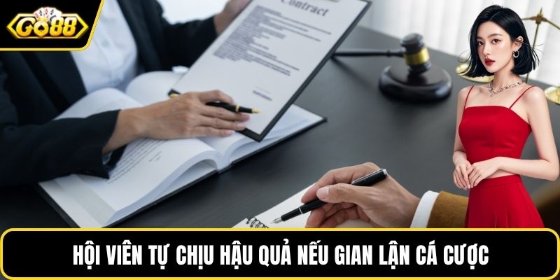 Hội viên tự chịu hậu quả nếu gian lận cá cược